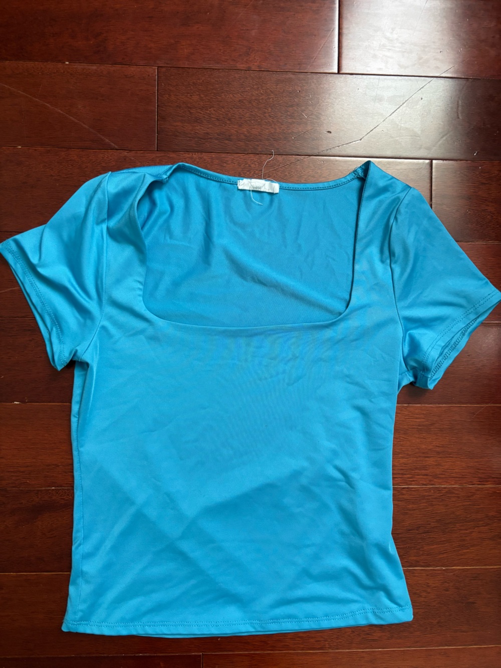 Women’s Scoop Neck Short Sleeve Top - Turquoise